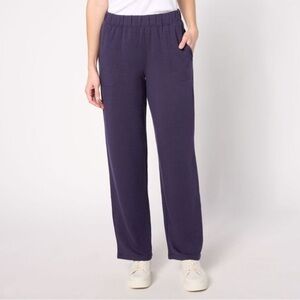 Koolaburra by UGG Navy Blue Brushed Back Terry Straight Leg Loungewear Pants ~ S